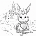 Bunny Unicorn in Dreamland Coloring Pages 1