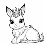Bunny Unicorn Princess Coloring Pages 2