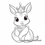 Bunny Unicorn Princess Coloring Pages 3