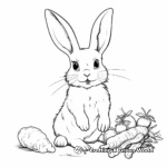 Bunny with Carrot: Lovely Snack-Time Coloring Pages 4