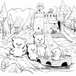 Busy Beavers Building Dam Coloring Pages 2