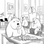 Busy Wombats in the Office Coloring Pages 3