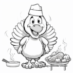 Buzzing Thanksgiving: Turkey and Honeybee Coloring Pages 4