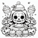 Calaveras and Sweets: Day of the Dead Candies Coloring Pages 1