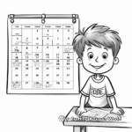 Calendar Inspired Wednesday Coloring Pages 1