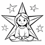 Calm and Peaceful Christmas Star Coloring Pages 1