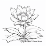 Calming Lotus Flower Coloring Sheets 4