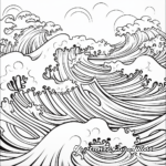 Calming Ocean Waves Coloring Sheets 1