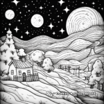 Calming Starry Night Coloring Pages 3