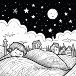 Calming Starry Night Coloring Pages 4