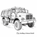 Camouflaged Army Truck Coloring Pages 4