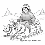 Canadian Inuit Sled Dog Coloring Pages 1