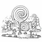 Candy Cane Christmas Card Coloring Pages 3