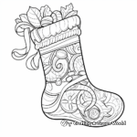 Candy Filled Stocking Coloring Pages for Kids 1