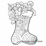 Candy Filled Stocking Coloring Pages for Kids 2