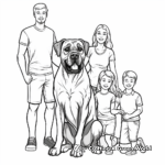 Cane Corso Family Coloring Sheets: Parent and Puppies 4