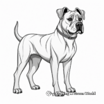 Cane Corso With Accessories Coloring Pages 1