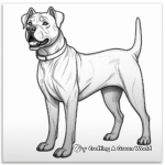 Cane Corso With Accessories Coloring Pages 2