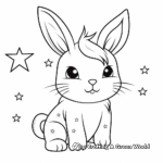 Captivating Bunny Unicorn with Stars Coloring Pages 2