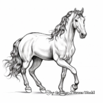 Captivating Friesian Horse Coloring Pages 1