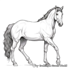 Captivating Friesian Horse Coloring Pages 2