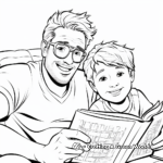 Caring Dad and Son Coloring Pages 1