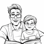 Caring Dad and Son Coloring Pages 4