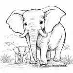 Caring Mother and Baby Animal Mother's Day Coloring Pages 2