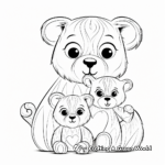 Caring Mother and Baby Animal Mother's Day Coloring Pages 3