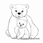 Caring Mother and Baby Animal Mother's Day Coloring Pages 4