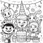 Carnival-Themed Birthday Party Coloring Pages 3