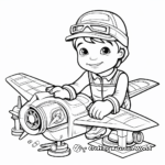 Carpenter's Tools Coloring Pages: Saw and Plane 1