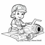 Carpenter's Tools Coloring Pages: Saw and Plane 3