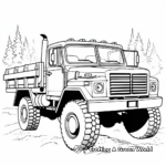 Cartoon Army Truck Coloring Pages for Kids 3