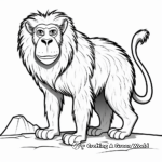 Cartoon Baboon Coloring Pages for Kids 4