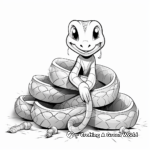 Cartoon Boa Constrictor Coloring Pages for Children 1