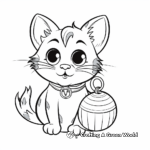 Cartoon Christmas Cat and Mouse Coloring Pages 3