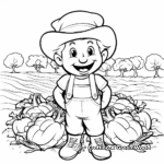 Cartoon Harvest Vegetables Coloring Pages 2