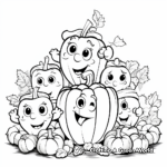 Cartoon Harvest Vegetables Coloring Pages 4