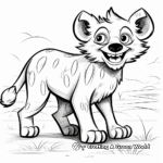 Cartoon Hyena Coloring Pages for Children 1