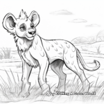 Cartoon Hyena Coloring Pages for Children 4