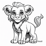 Cartoon Lion King Themed Coloring Pages 4
