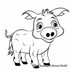 Cartoon Pig Coloring Pages for Children 1