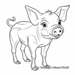 Cartoon Pig Coloring Pages for Children 2