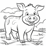 Cartoon Pig Coloring Pages for Children 3