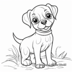 Cartoon Pug Dog Coloring Pages 1