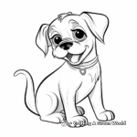 Cartoon Pug Dog Coloring Pages 4