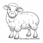 Cartoon Sheep Coloring Pages for Kids 1