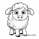 Cartoon Sheep Coloring Pages for Kids 2