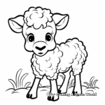 Cartoon Sheep Coloring Pages for Kids 3